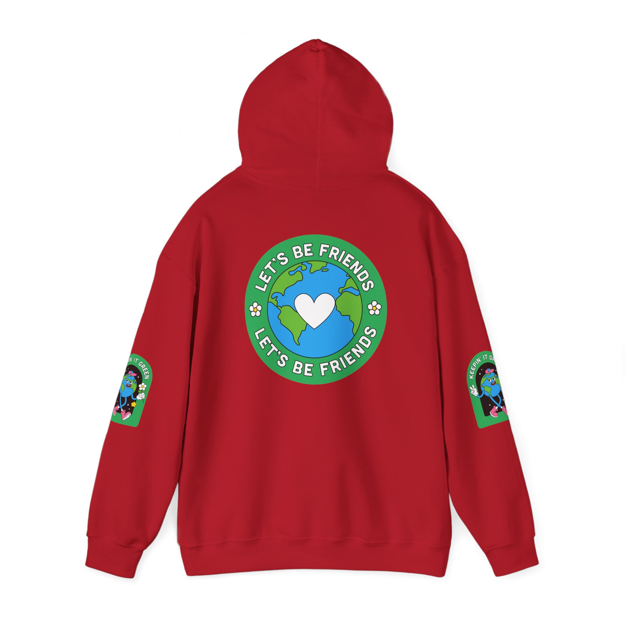 Eco-Friendly Adventure Dog Sweatshirt - Let's Be Friends Design - Image 48