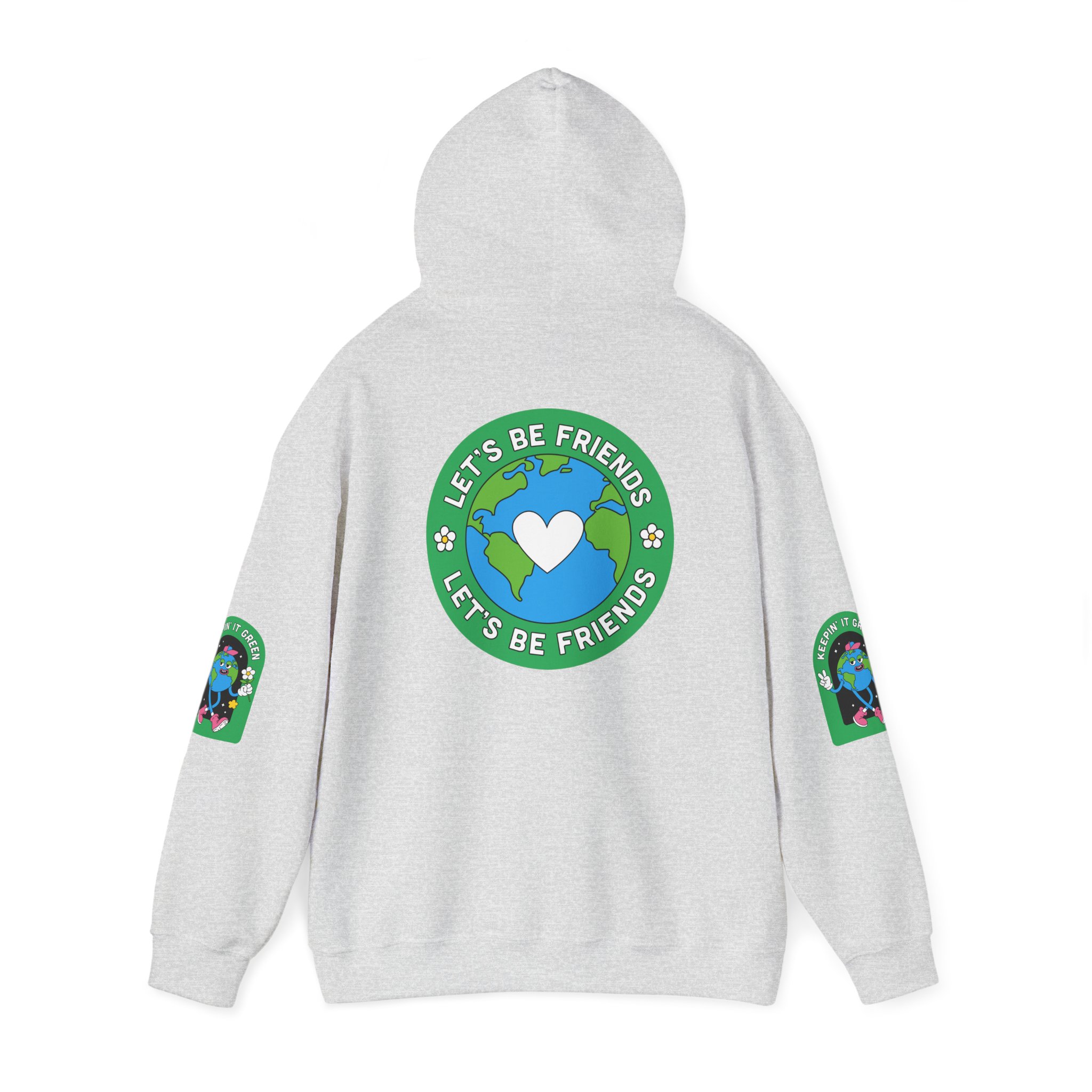 Eco-Friendly Adventure Dog Sweatshirt - Let's Be Friends Design - Image 8