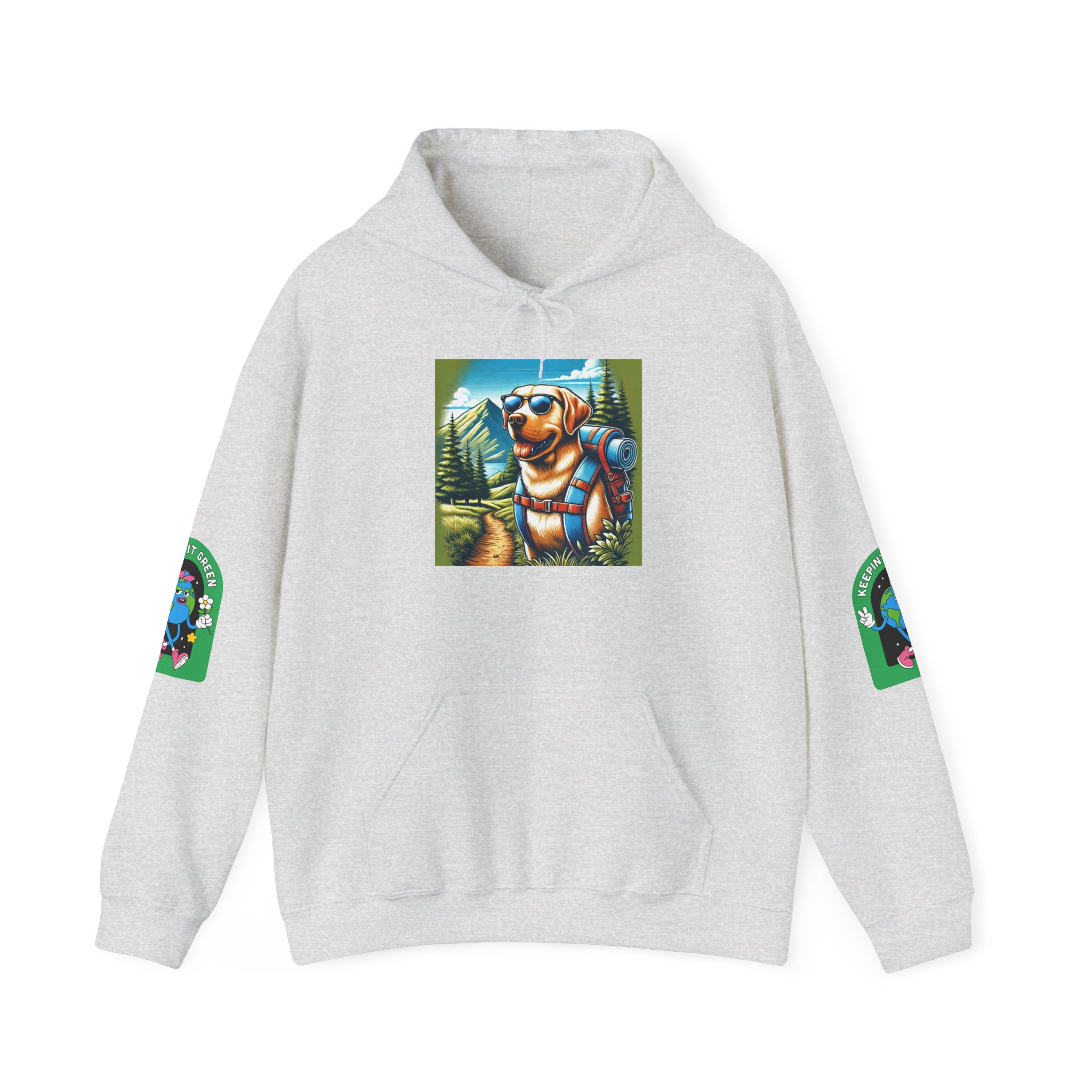 Eco-Friendly Adventure Dog Sweatshirt - Let's Be Friends Design - Image 6