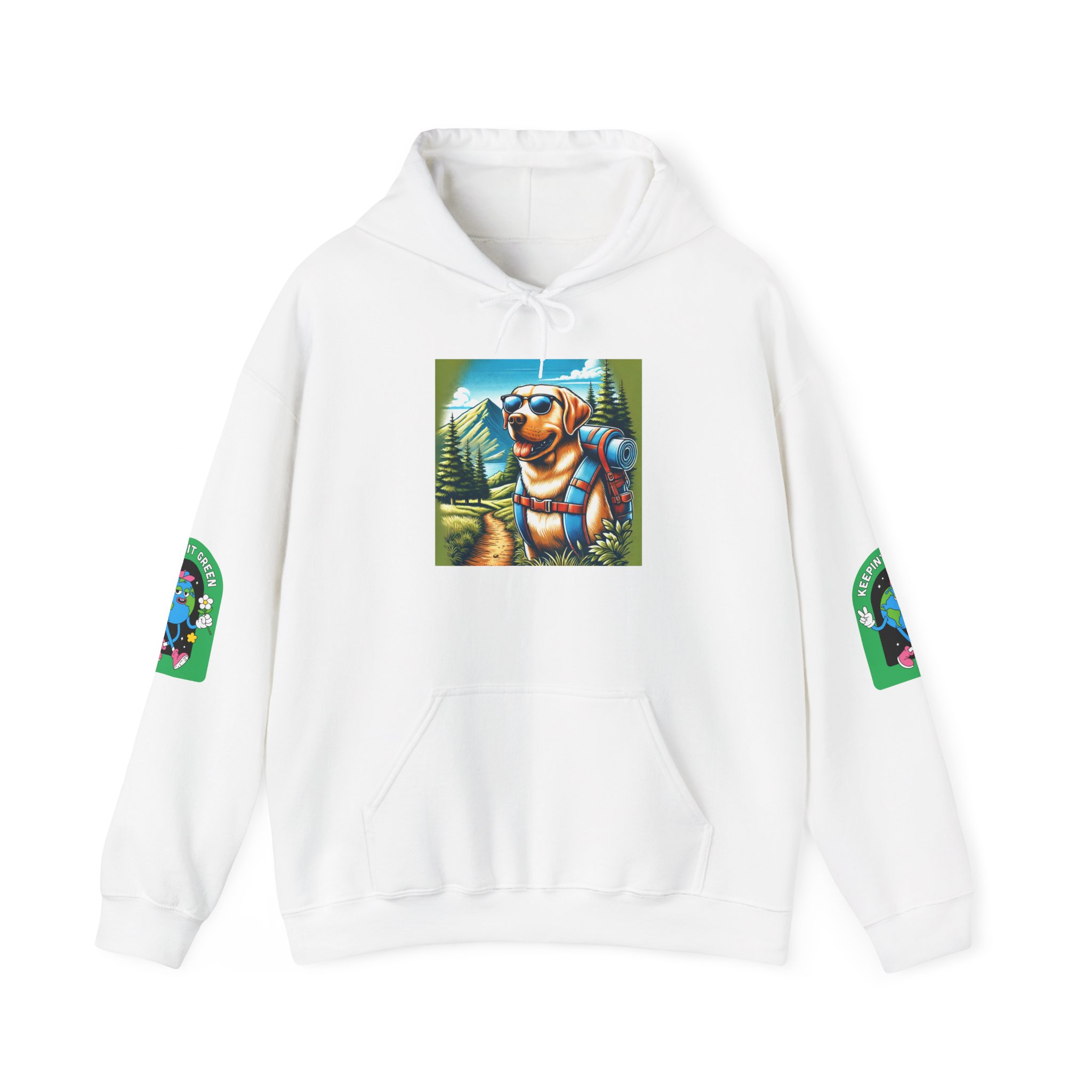 Eco-Friendly Adventure Dog Sweatshirt - Let's Be Friends Design - Image 2