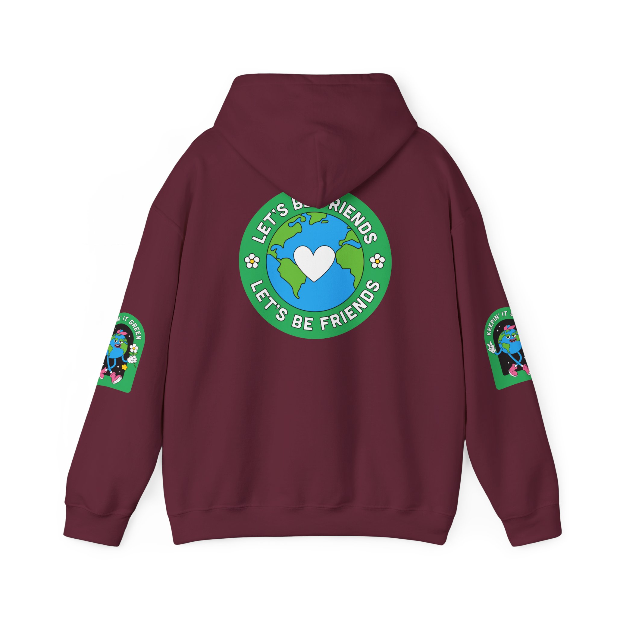 Eco-Friendly Adventure Dog Sweatshirt - Let's Be Friends Design - Image 19