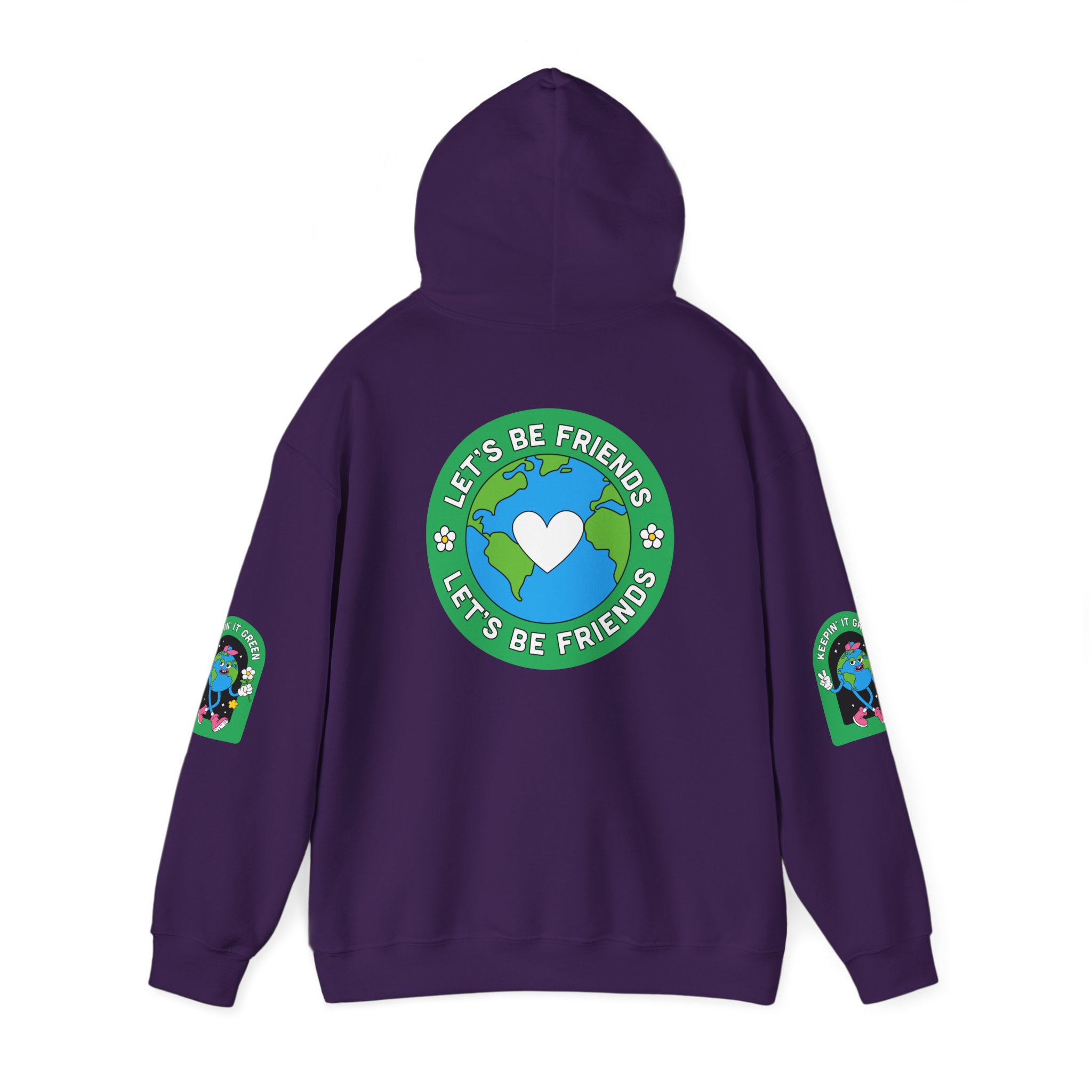 Eco-Friendly Adventure Dog Sweatshirt - Let's Be Friends Design - Image 36