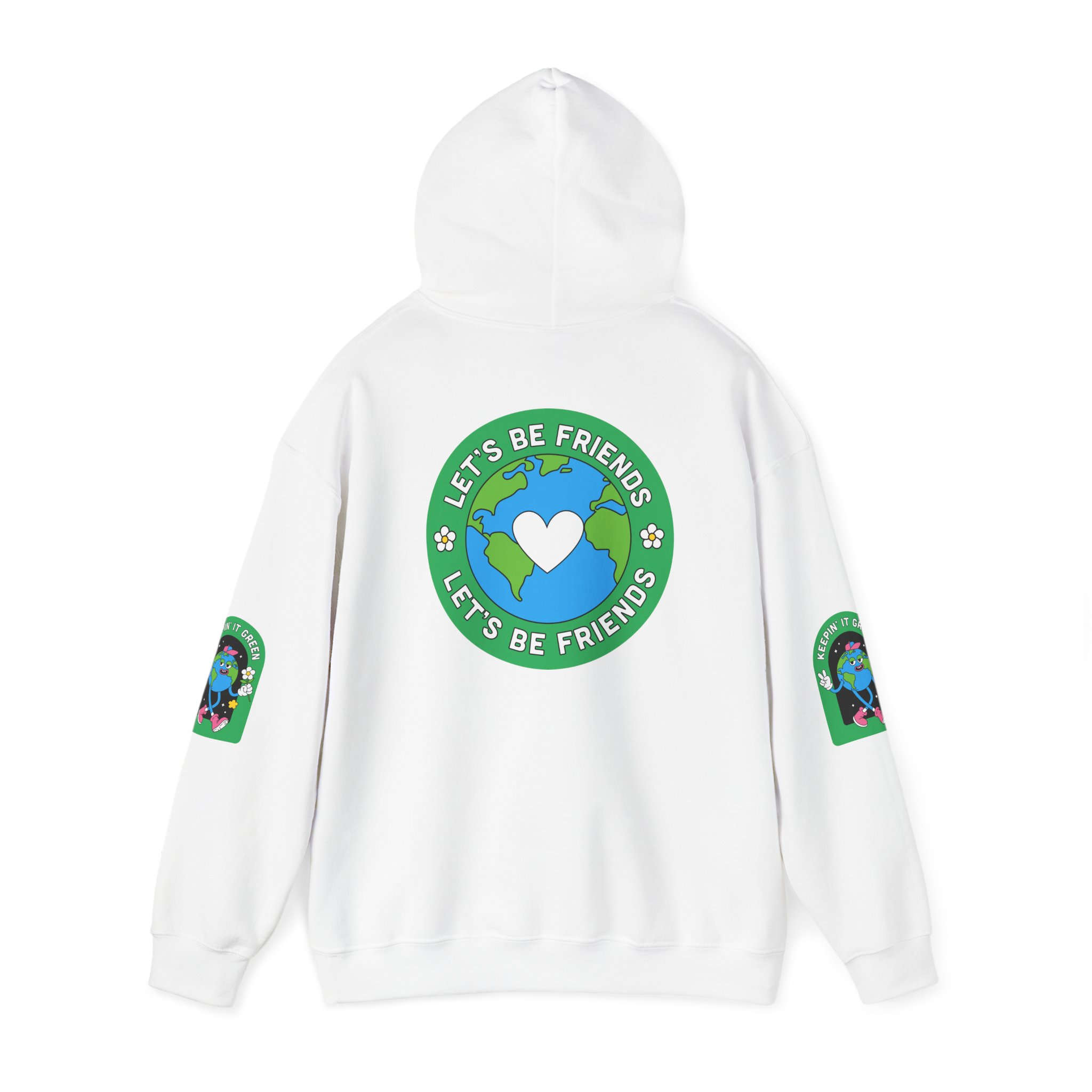 Eco-Friendly Adventure Dog Sweatshirt - Let's Be Friends Design - Image 4