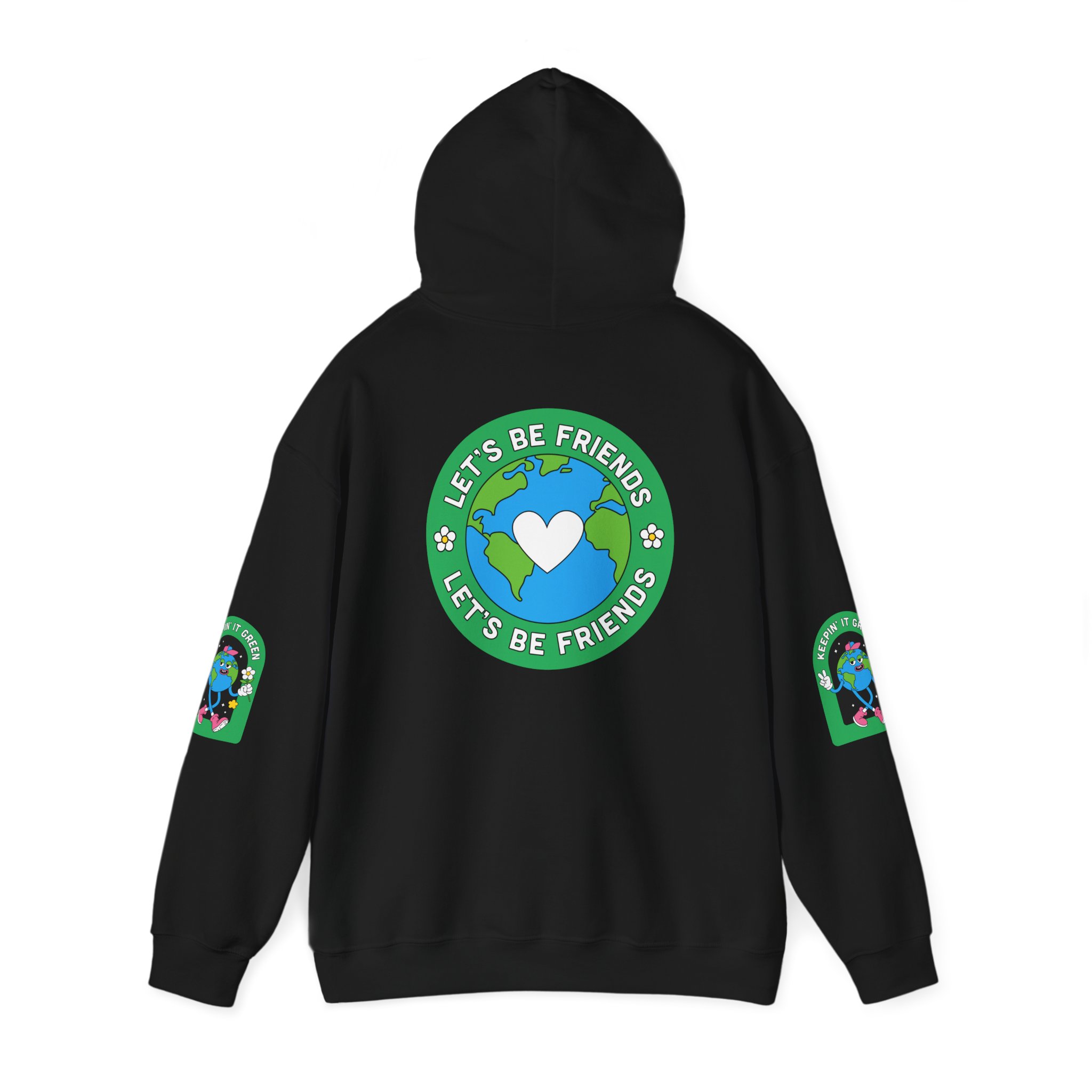 Eco-Friendly Adventure Dog Sweatshirt - Let's Be Friends Design - Image 12