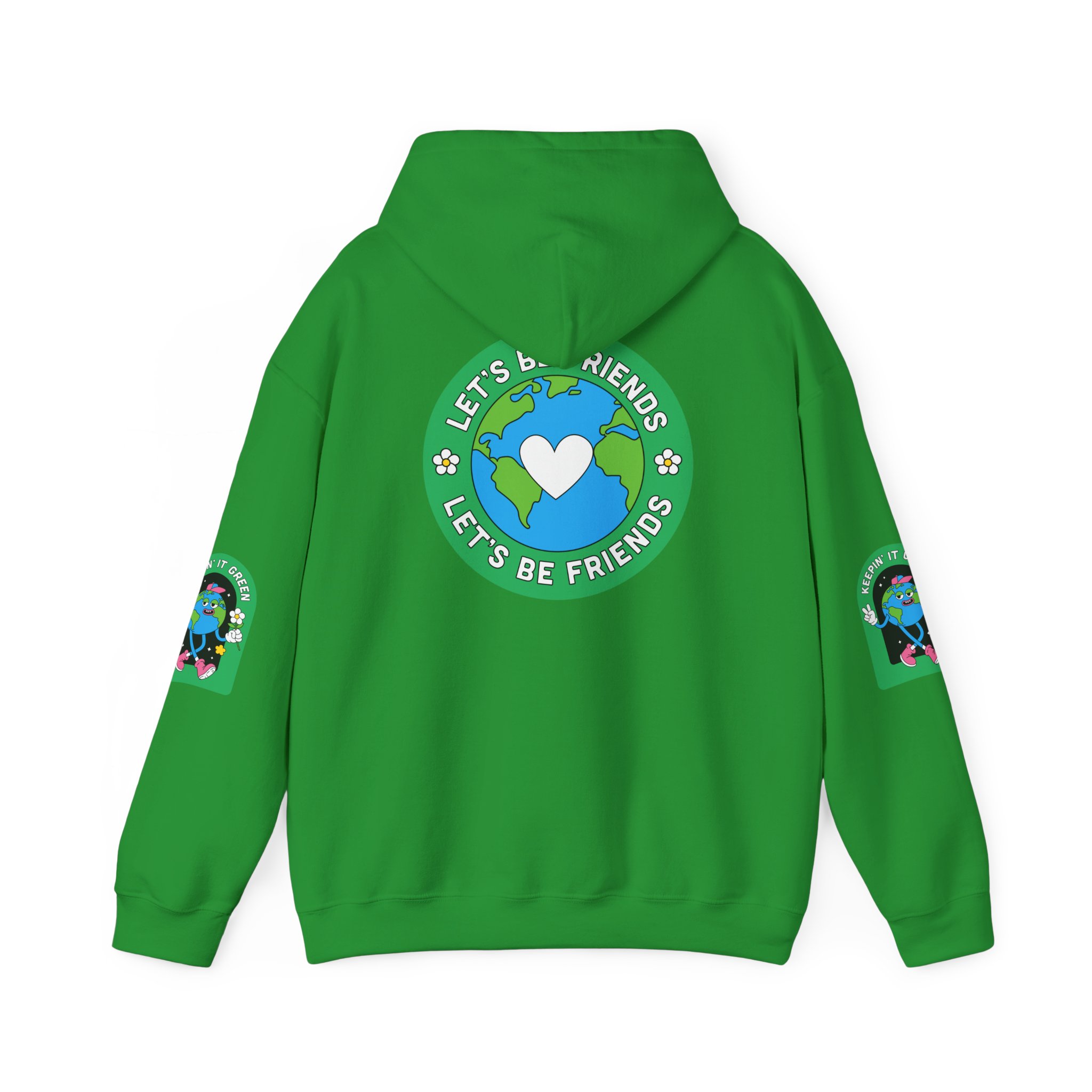 Eco-Friendly Adventure Dog Sweatshirt - Let's Be Friends Design - Image 23